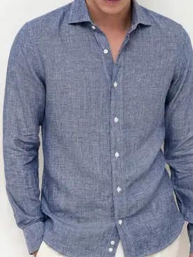 Chemise en lin épais et résistant