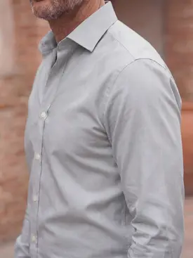 Chemise en popeline à rayures grises