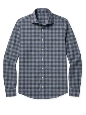 Chemise en flanelle à carreaux bleus