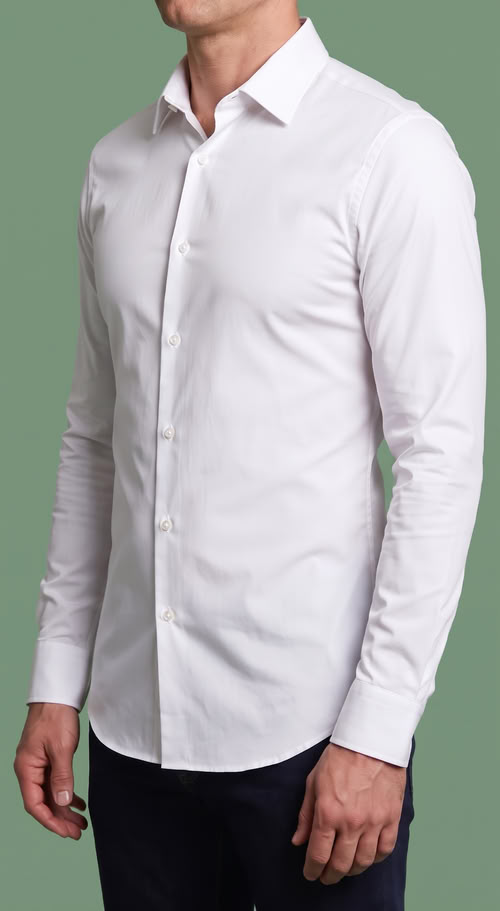 Easy-iron poplin shirt