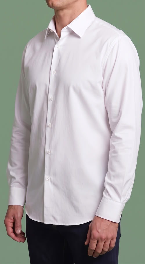 Easy-iron poplin shirt